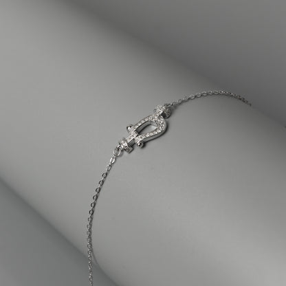 ARGENT S925 Silver Anchor D-Shackles for Women Bracelet