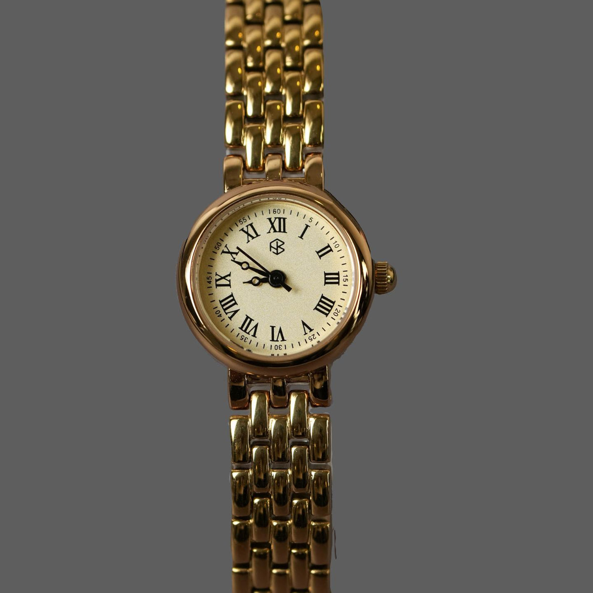 VELRA Gold Round Roman Numerical Women's Fashion Watch