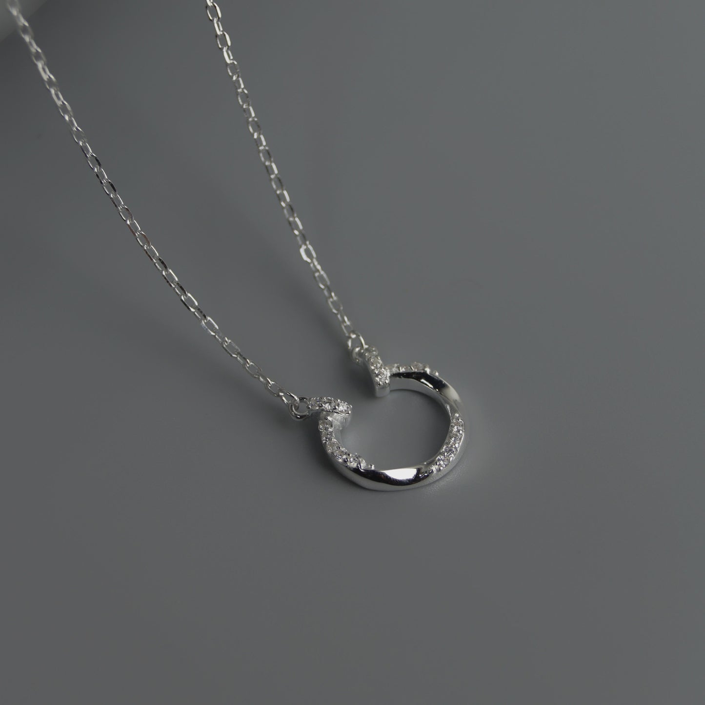 ELSIE S925 Silver Center U Shape