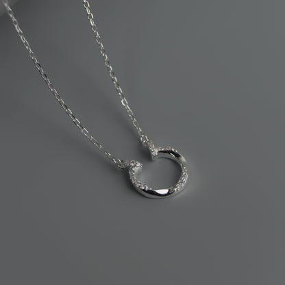 ELSIE S925 Silver Center U Shape