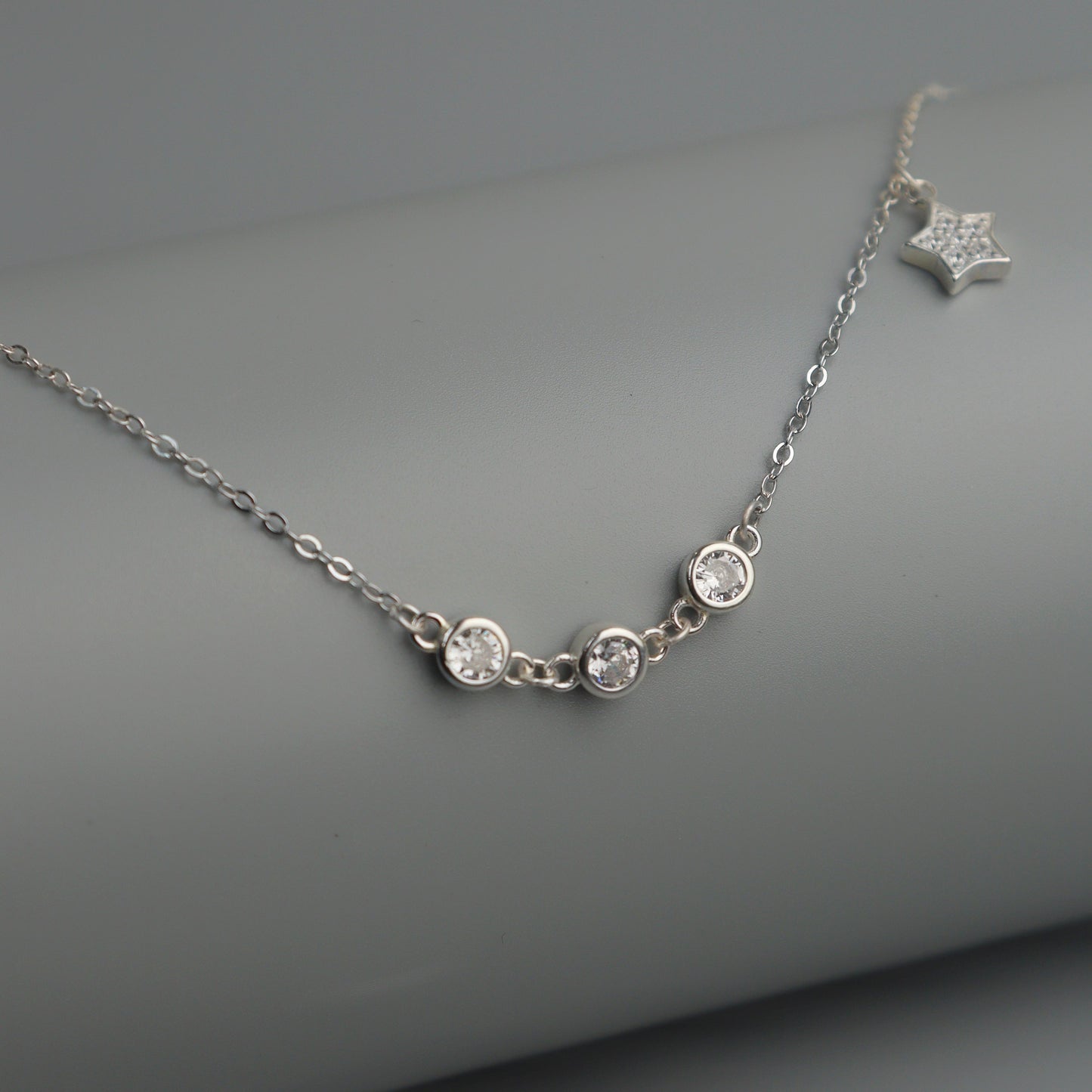 NASHIRA S925 Silver Stone Bracelet