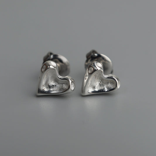 DASH S925 Silver Irregular Mini Heart