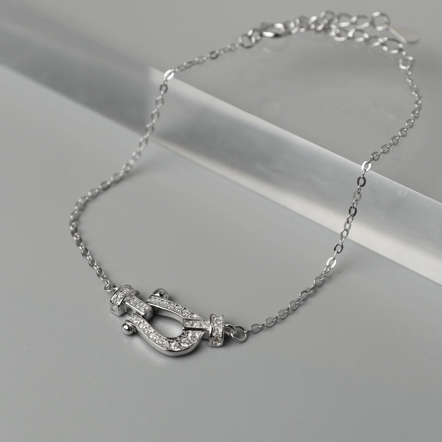 ARGENT S925 Silver Anchor D-Shackles for Women Bracelet