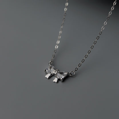 CADE S925 Silver Mini Bow Tie Ribbon Pendant SN00028