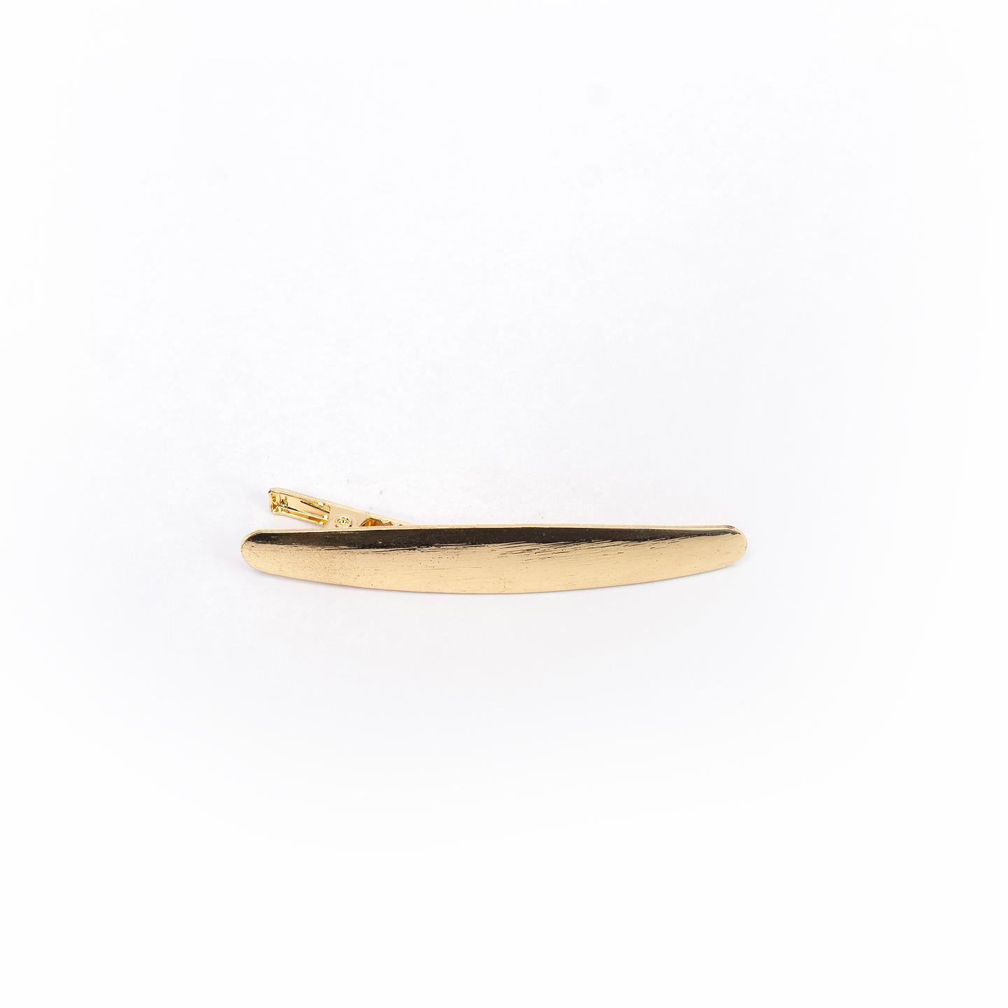 Hair Clip PRIM Gold/Silver Rough Texture Long Bar Snap Clip for Women –