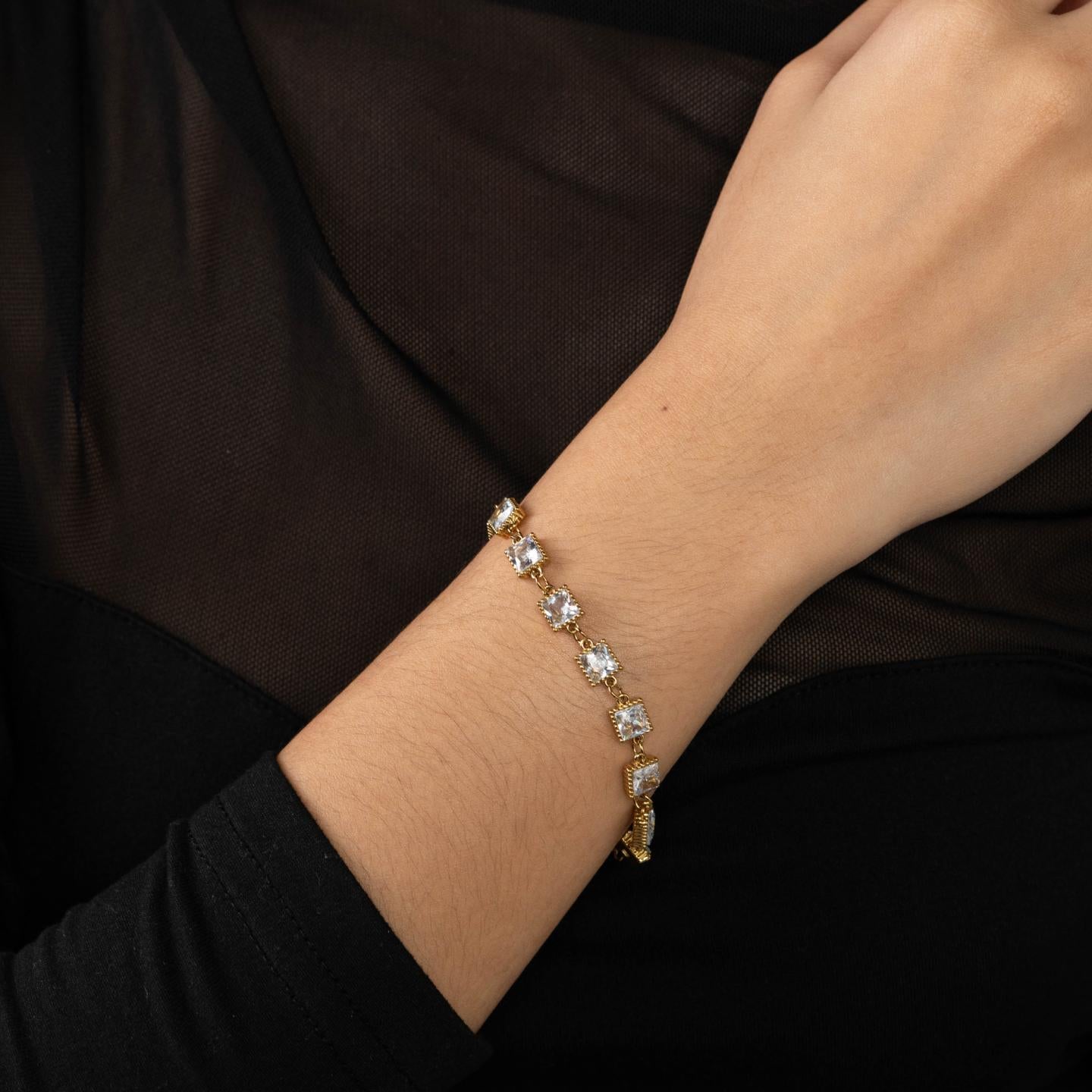 SQA-YVO Stone Chain Bracelet Fashion Fashion Accessories
