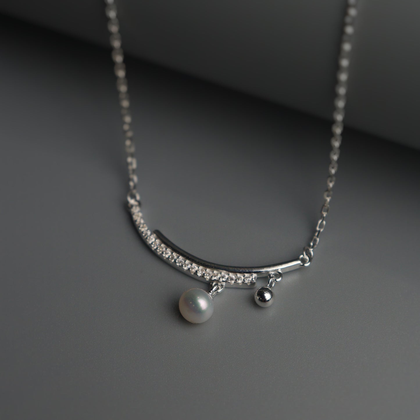 SOLACE S925 Silver Smile Fresh Water Pearl Necklace