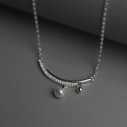 SOLACE S925 Silver Smile Fresh Water Pearl Necklace