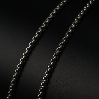 Men Jewelry LUCIAN Barrel Pendant Silver Box Chain Necklace For Men's
