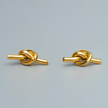 JAQ Tie Knot Stud Earrings for Women's