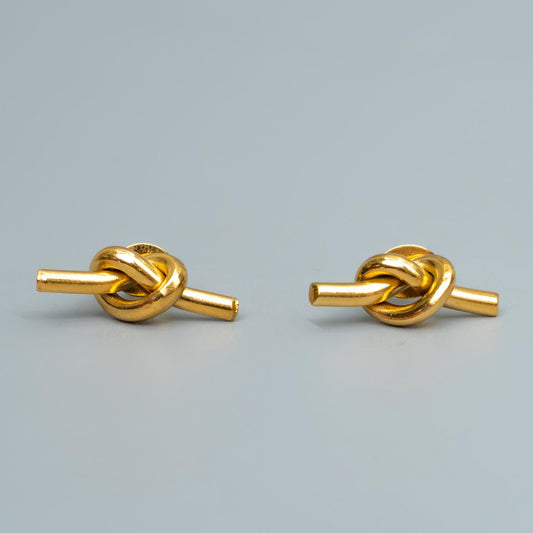JAQ Tie Knot Stud Earrings for Women's