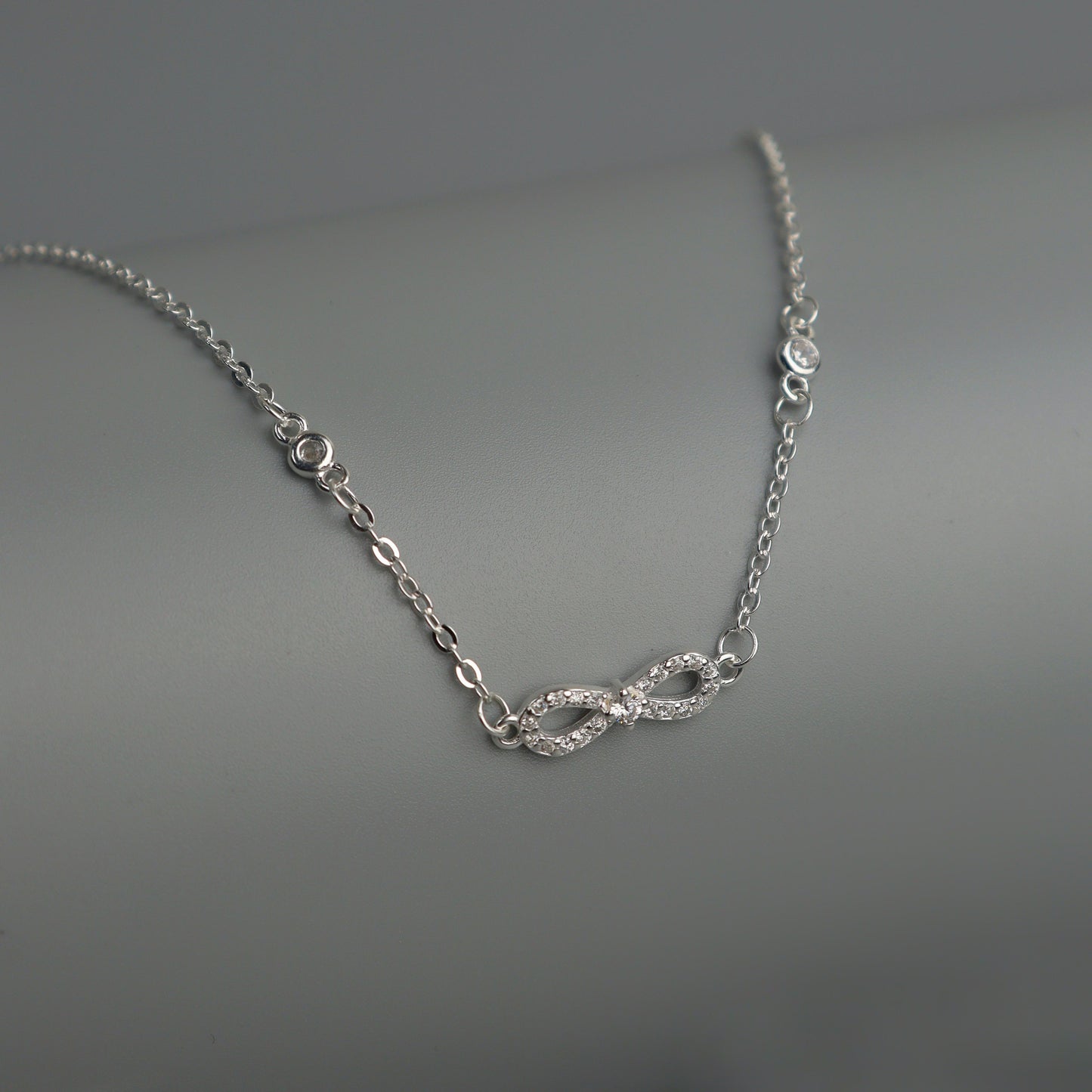 NADYA S925 Silver Infinity 8 Bracelet