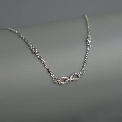 NADYA S925 Silver Infinity 8 Bracelet