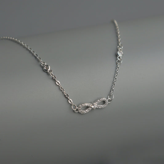 NADYA S925 Silver Infinity 8 Bracelet