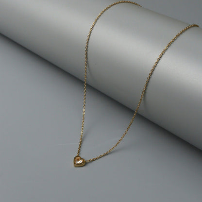 BIANNI Mini Heart Embedded Pendant Chain Necklace for Women