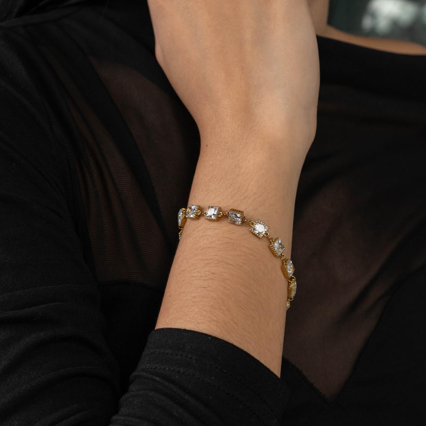 SQA-YVO Stone Chain Bracelet Fashion Fashion Accessories