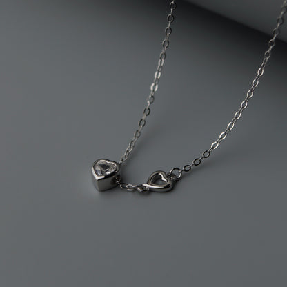 CAMI S925 Silver Heart Tangled Pendant Chain Necklace SN00030