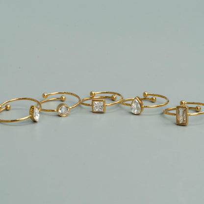 BRILLIANCE STONE Adjustable Rings for Women