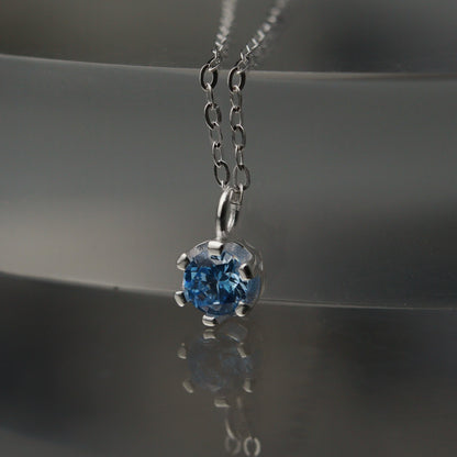 Birth Month Stones S925 Silver Pendant Chain Necklace for Women