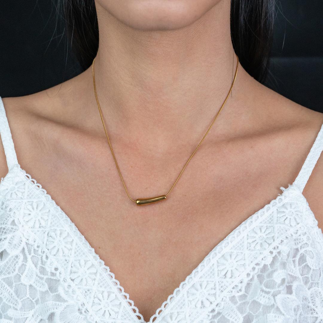 LINEI Bone Pendant Chain Necklace