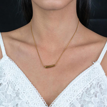 LINEI Bone Pendant Chain Necklace