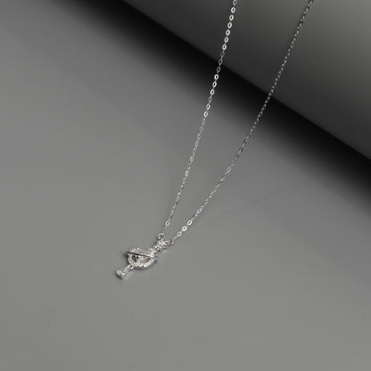 AURORA S925 Silver Galaxy Saturn Lite Pendant Chain Necklace for Women
