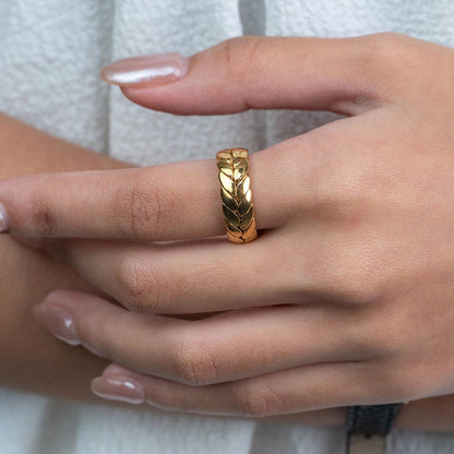 AERA Wheat Twist Adjustable Ring for Women