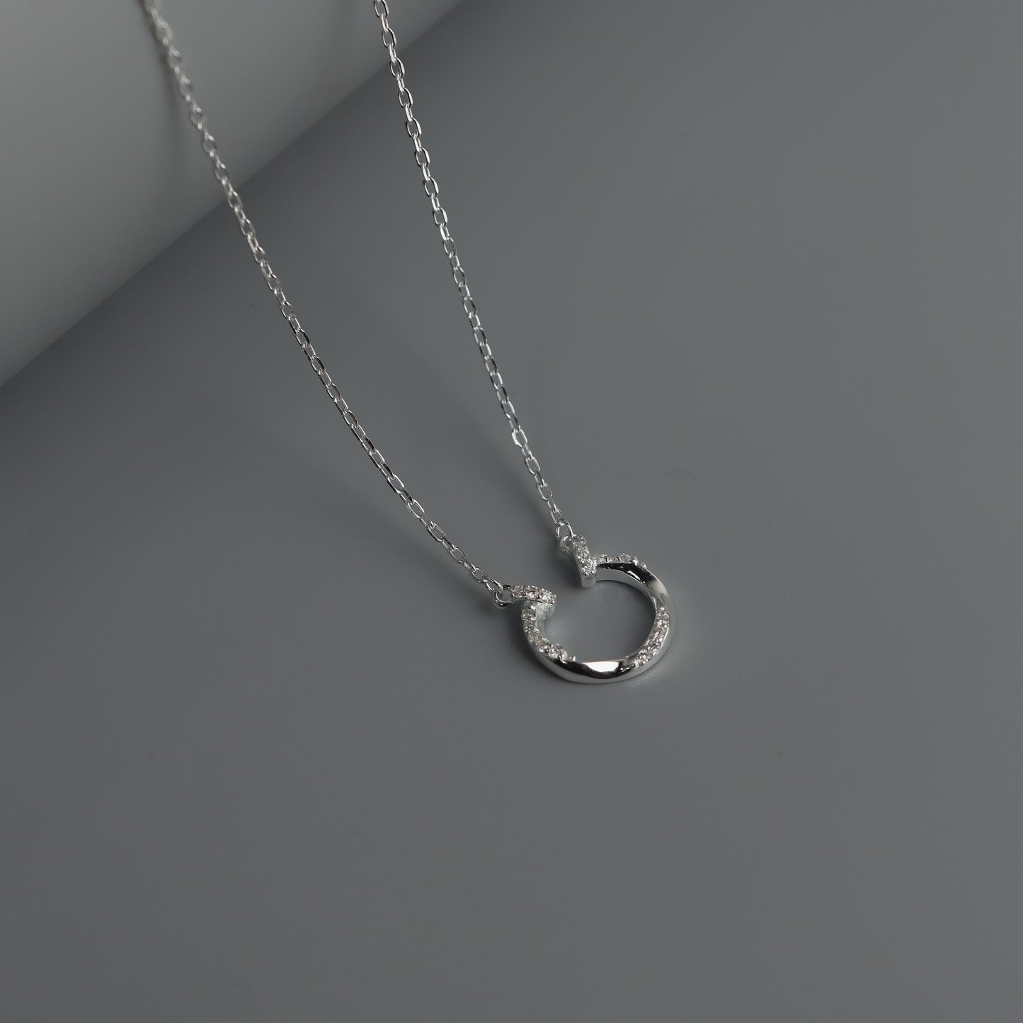 ELSIE S925 Silver Center U Shape