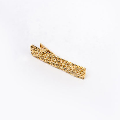 Hair Clip SHIRAZ Gold Cuban Chain Bar Clip for Women – Double Row