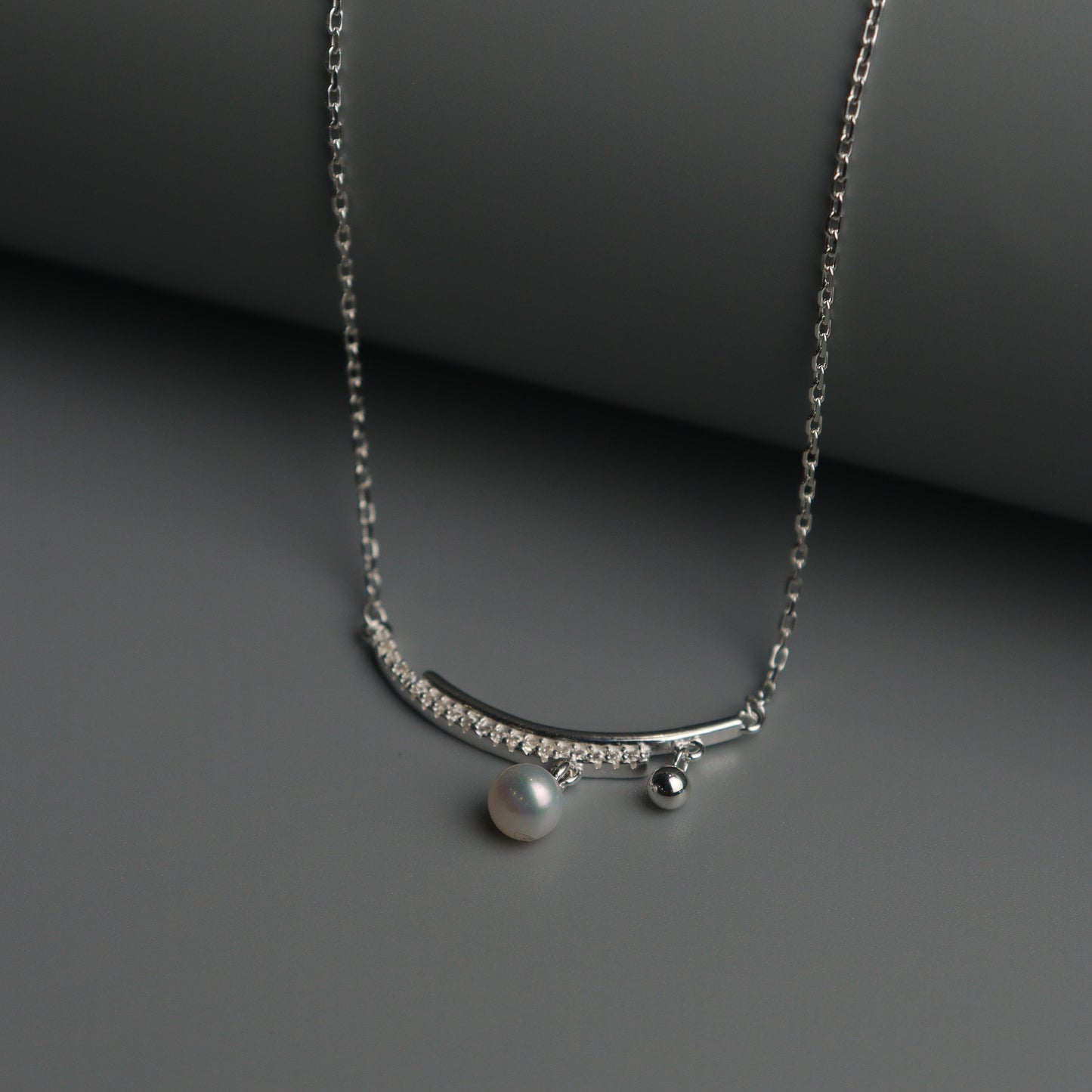SOLACE S925 Silver Smile Fresh Water Pearl Necklace