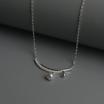 SOLACE S925 Silver Smile Fresh Water Pearl Necklace