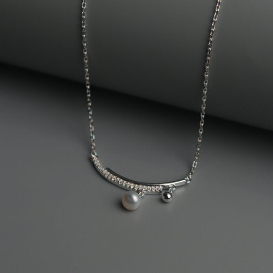 SOLACE S925 Silver Smile Fresh Water Pearl Necklace