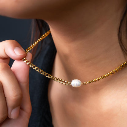 HELMI Fresh Water Pearl Choker Necklace For Women's