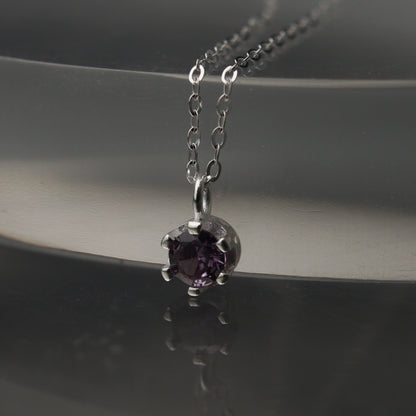 Birth Month Stones S925 Silver Pendant Chain Necklace for Women