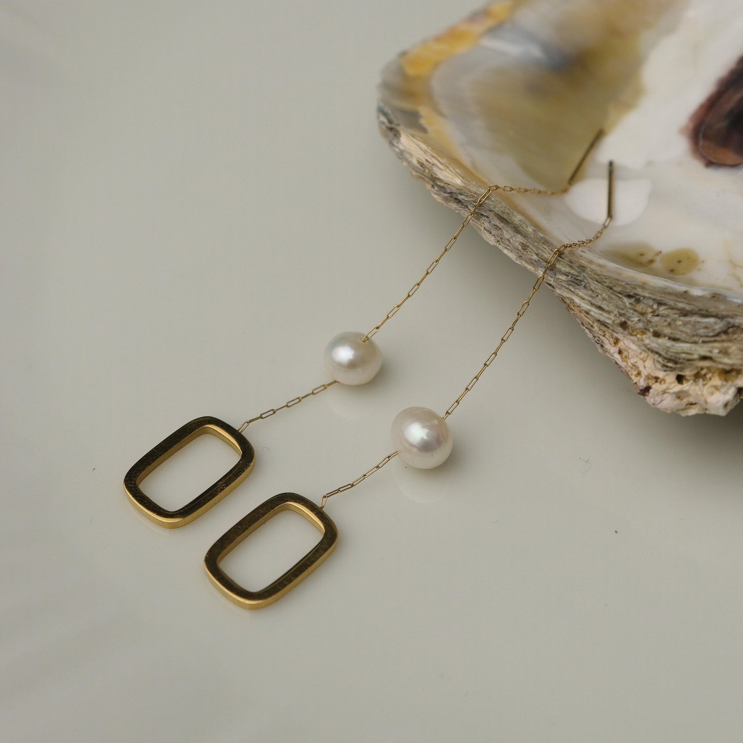 KONA Fresh Water P Thread Earrings For Women's