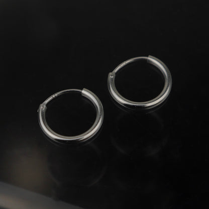 TYLA S925 Silver 10mm/15mm Clip Earrings Women's