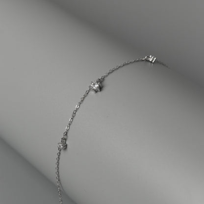 LEMIRRA S925 Silver Tiny Glossy for Women Bracelet