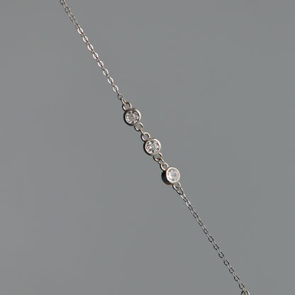 NASHIRA S925 Silver Stone Bracelet