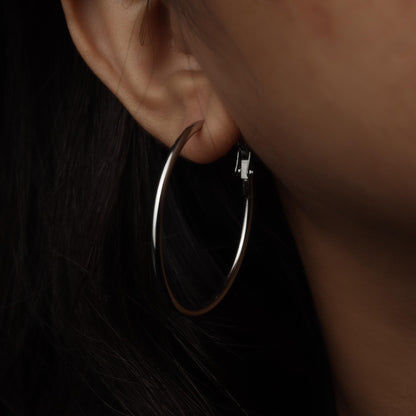 Silver IRAIDA Big Circle Hoop Earrings Women's