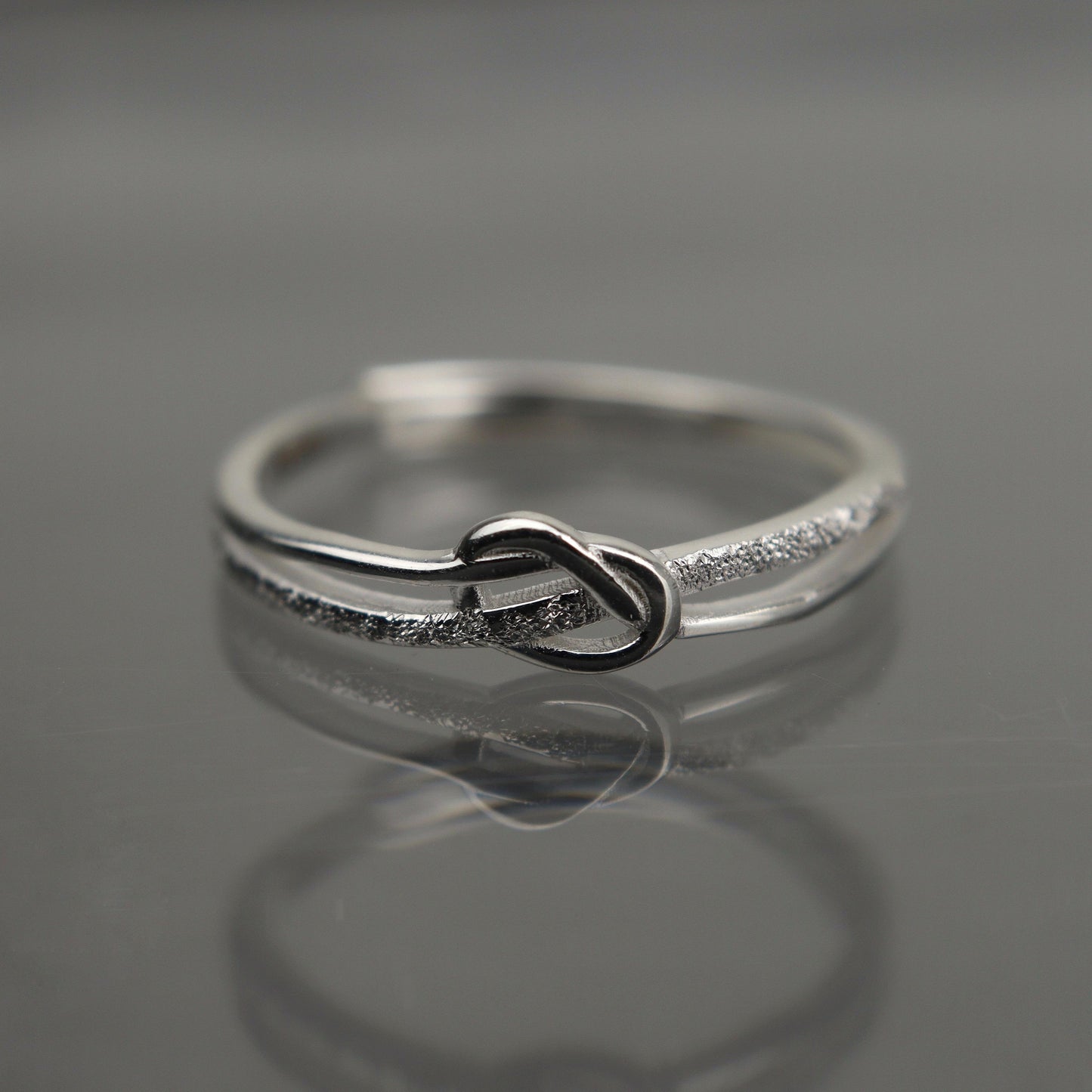 MAVIS S925 Silver Tie Knot Adjustable Ring for Women