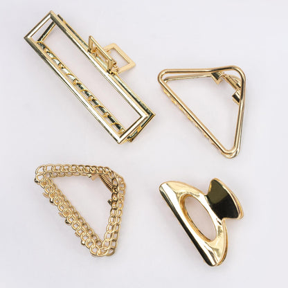 Hair Clamp Claw BLOOM Collection for Women – Gold Chain Design Hair Clamp Clip