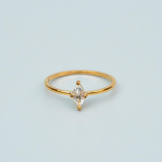 LIZ Diamond Shaped Thin Ring Size 6 for Women