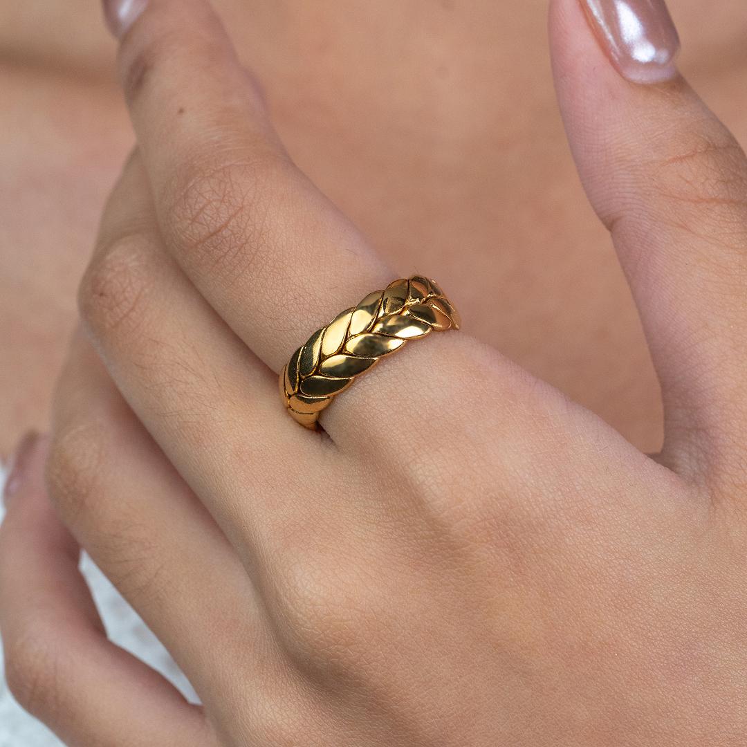 AERA Wheat Twist Adjustable Ring for Women
