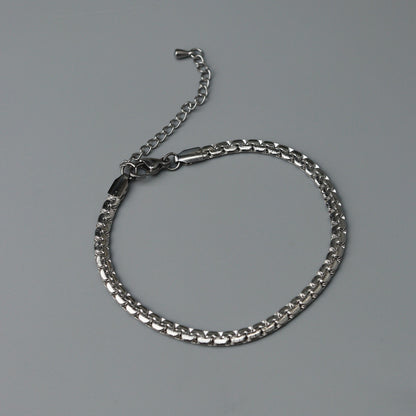 Men Jewelry RONAN Silver Thin Snake Bracelet Fashion For Men's