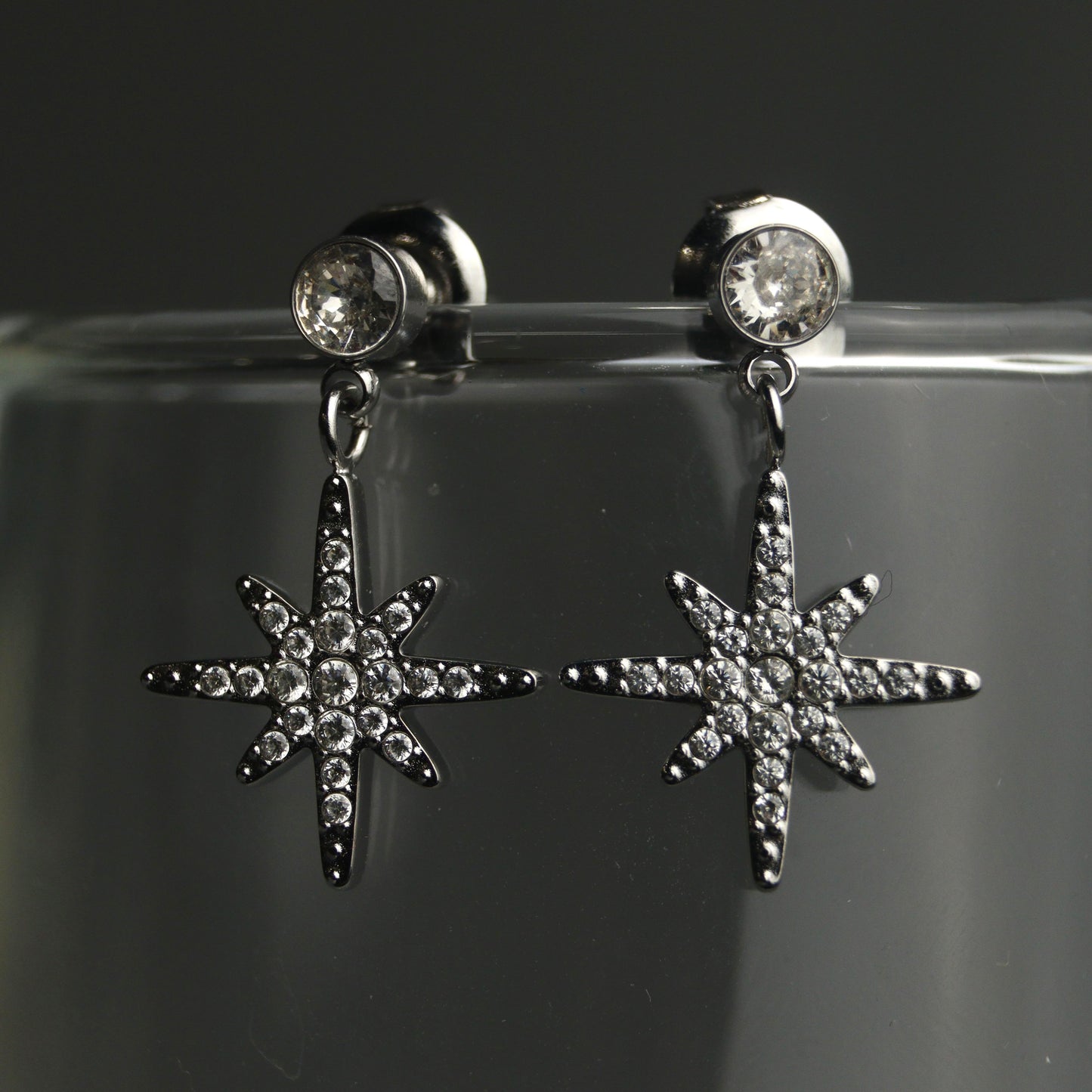 STARLIGHT Silver Star Stud Earrings For Women