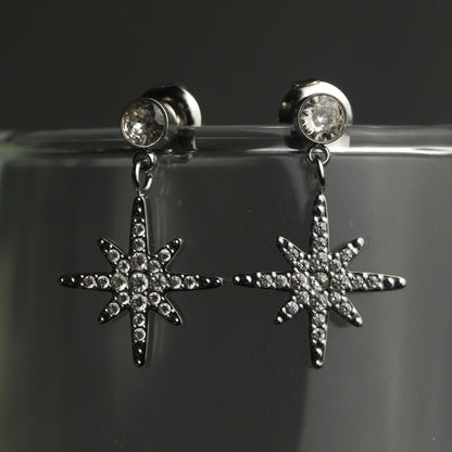 STARLIGHT Silver Star Stud Earrings For Women