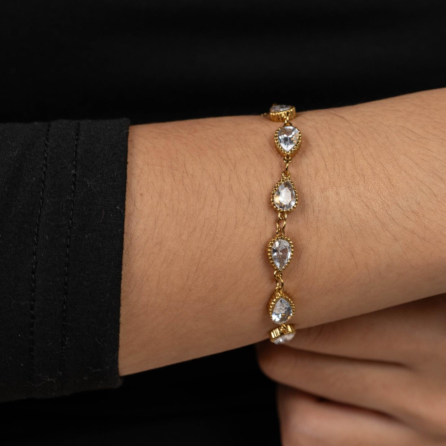 SQA-YVO Stone Chain Bracelet Fashion Fashion Accessories