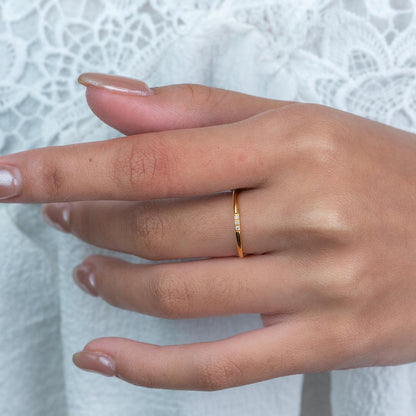 CORIN Centered Embedded Thin Ring for Women