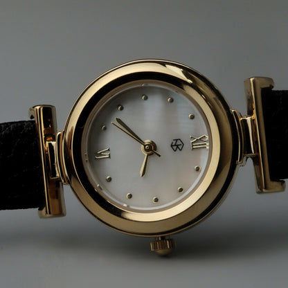 FORTIS Round Fashion Quartz Thin Leather Strap Women's Watch