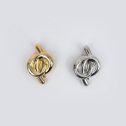 Hair Clip LUME Gold/Silver Big Twisted Knot Barette Clip for Women